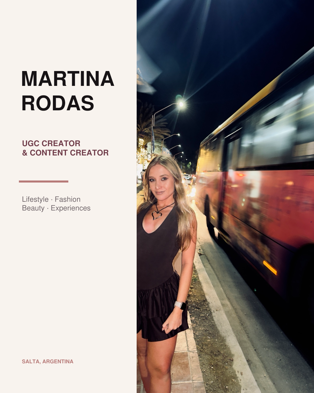 Portada del portfolio UGC de Martina Rodas